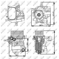 NRF 31356 Olajhűtő AUDI A1 / A3 / Q2 / Q3 / S1 / S3 / TT