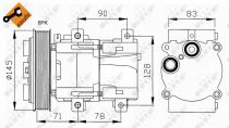 NRF 32076G Klímakompresszor