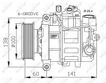 NRF 32263G Klímakompresszor AUDI A4 / A4 ALLROAD / A5 / A6 / A8 / Q5 / S4 / S5 / S6 / S8 / SQ5