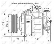 NRF 32613G Klímakompresszor VOLKSWAGEN PHAETON / TOUAREG