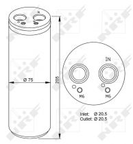 NRF 33205 Szárítószűrő AUDI A4 / A6 / A6 ALLROAD / R8 / RS4 / S4 / S6