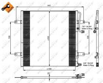 NRF 350084 Klímahűtő MERCEDES T2 VARIO