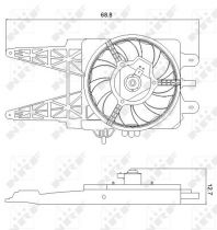 NRF 47248 Hűtőventillátor FIAT PUNTO II
