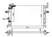 NRF 50562A Hűtőradiátor OPEL ASTRA G / ZAFIRA A
