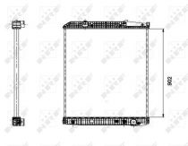 NRF 509576 Hűtőradiátor MERCEDES ACTROS MP1 / ACTROS MP2/MP3