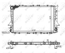 NRF 51320 Hűtőradiátor AUDI 100 / 100 QUATTRO / A6 / S6
