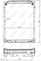 NRF 51598 Hűtőradiátor MERCEDES INTEGRO