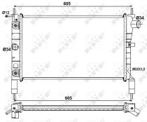 NRF 53036 Hűtőradiátor OPEL ASTRA F