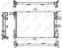 NRF 53113 Hűtőradiátor MERCEDES C-osztu00e1ly / CLS-osztu00e1ly / E-osztu00e1ly / SLC-osztu00e1ly / SLK-osztu00e1ly
