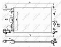 NRF 53122 Hűtőradiátor OPEL ASTRA J