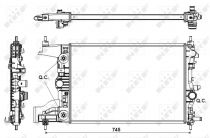 NRF 53153 Hűtőradiátor OPEL ASTRA J