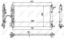 NRF 53774 Hűtőradiátor OPEL INSIGNIA A