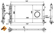 NRF 53777 Hűtőradiátor OPEL INSIGNIA A