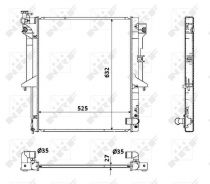 NRF 53908 Hűtőradiátor MITSUBISHI L 200