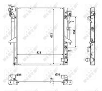 NRF 53909 Hűtőradiátor MITSUBISHI L 200 / MONTERO SPORT / PAJERO SPORT / SHOGUN SPORT