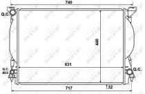 NRF 53957 Hűtőradiátor AUDI A4 / A6 / S4 / S6