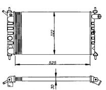 NRF 54627 Hűtőradiátor OPEL ASTRA F