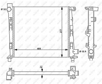NRF 54717 Hűtőradiátor MERCEDES A-osztu00e1ly