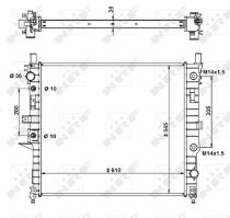 NRF 55334 Hűtőradiátor MERCEDES ML-osztu00e1ly