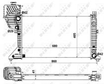 NRF 55349A Hűtőradiátor MERCEDES SPRINTER