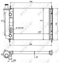 NRF 58015 Hűtőradiátor FIAT BRAVA / BRAVO I / MAREA