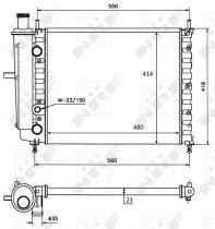 NRF 58016 Hűtőradiátor FIAT BRAVA / BRAVO I / MAREA
